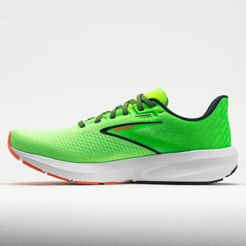 Brooks Launch 10 Men's  Green Gecko/Red Orange/White