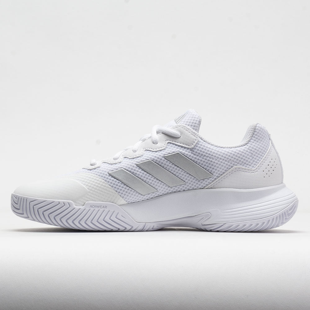adidas GameCourt Women's  White/Silver Metallic/White